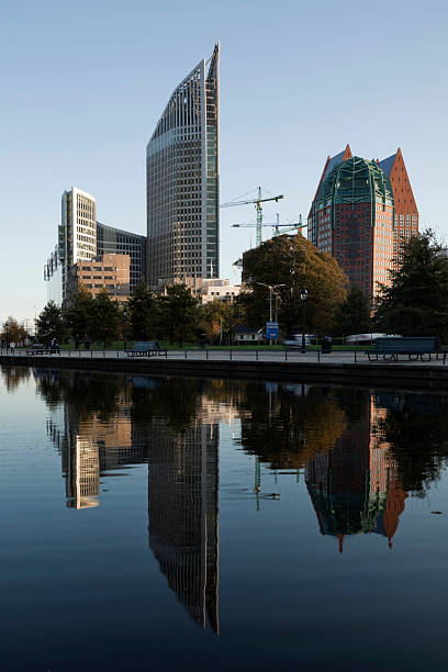 istock modern skyline of The Hague against a clear sky 182688931