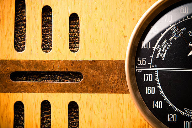 Closeup of a 1940's -era radio 