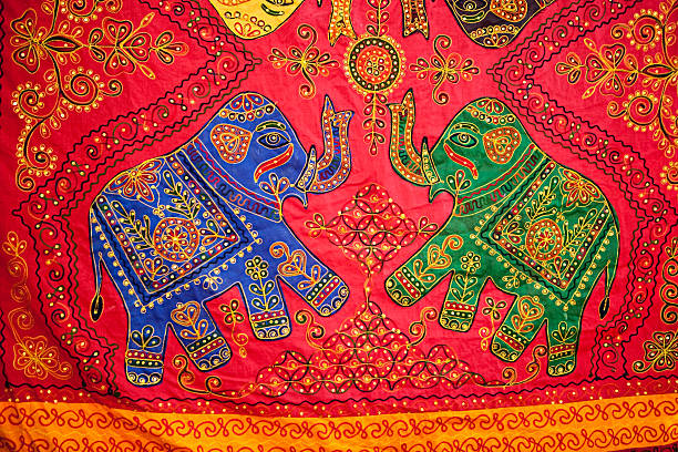 tessuti colorati - bedding merchandise market textile foto e immagini stock