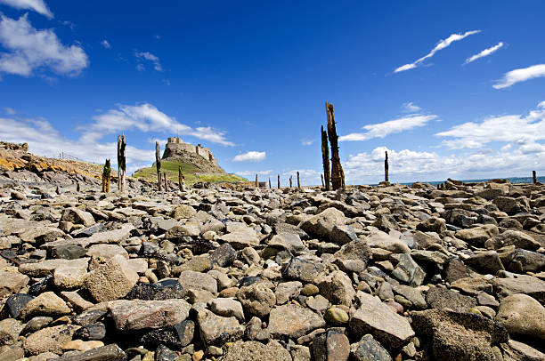 Lindisfarne, Holy Island, Berwick-upon-Tweed, Northumberland, England, Great Briton, United Kingdom. Lindisfarne Castle on Holy Island.