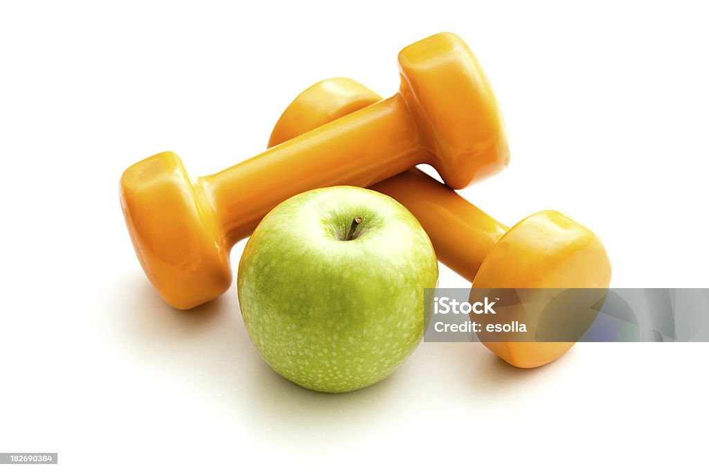 A dieta e o exercício - Royalty-free Fundo Branco Foto de stock