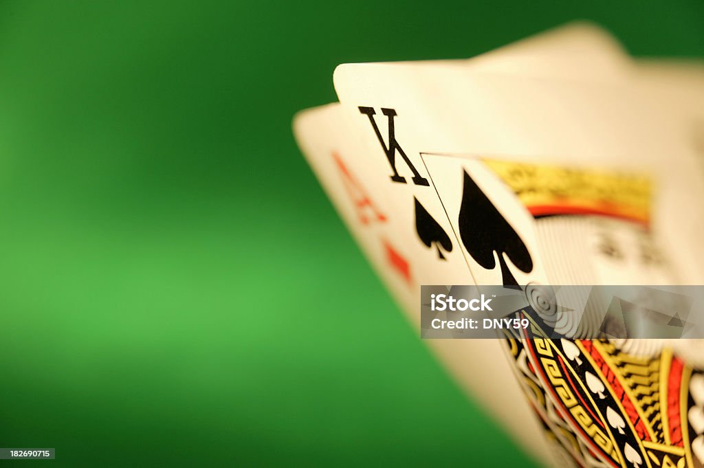 Blackjack Close up of ace and king Ace Stock Photo