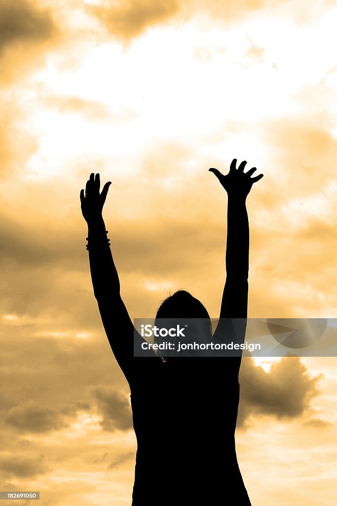 Богослужения & Praise-оранжевый - Стоковые фото Вертикальный роялти-фри