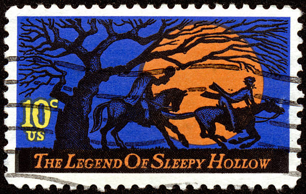 istock Vintage US Halloween Stamp 182691226