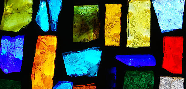 Stained glass2 Stained glass window close up in a church. salt lake city mormon temple utah photos stock pictures, royalty-free photos & images