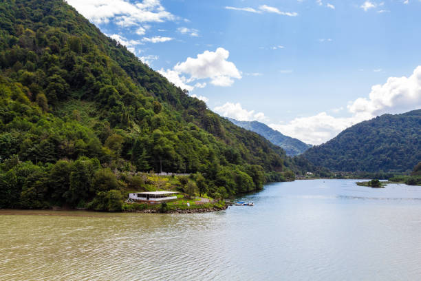 istock confluence of Chorokh and Acharistskali rivers 1826914173