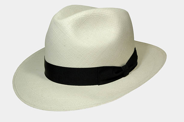 istock Summer hat with a brim and black band 182691429