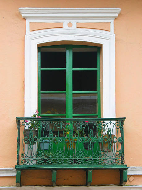 Colonial finestra - foto stock