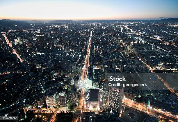 Acima Vista Da Cidade De Taipé - Fotografias de stock e mais imagens de Taiwan - Taiwan, Vista Aérea, Acima