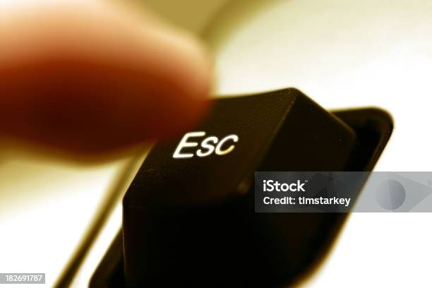 위의 손가락 Esc ESC 키에 대한 스톡 사진 및 기타 이미지 - ESC 키, 누름 버튼, 닫음