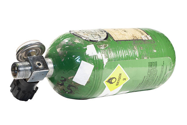 Compressed Oxygen Bottle stock photo