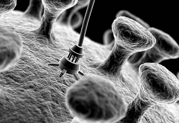 Microscopic view of nanotechnology  stock photo