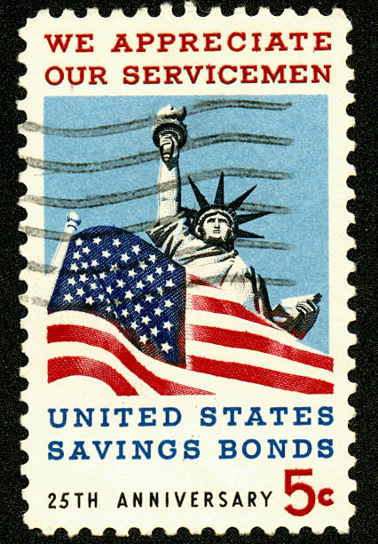 istock Vintage US Postage Stamp, Savings Bonds 182692028