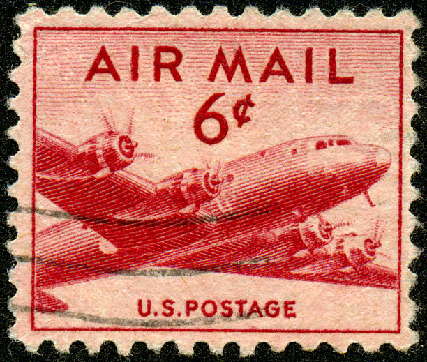 istock Vintage US Air Mail Stamp 182692031