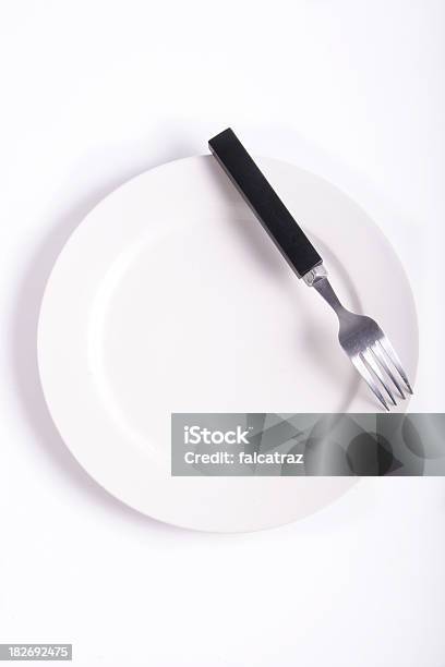 Fork And Plate Stock Photo - Download Image Now - Arranging, Breakfast, Dining