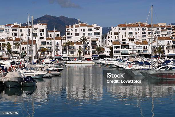 Puerto Banus Harbour Stock Photo - Download Image Now - Marbella, Spain, Beach