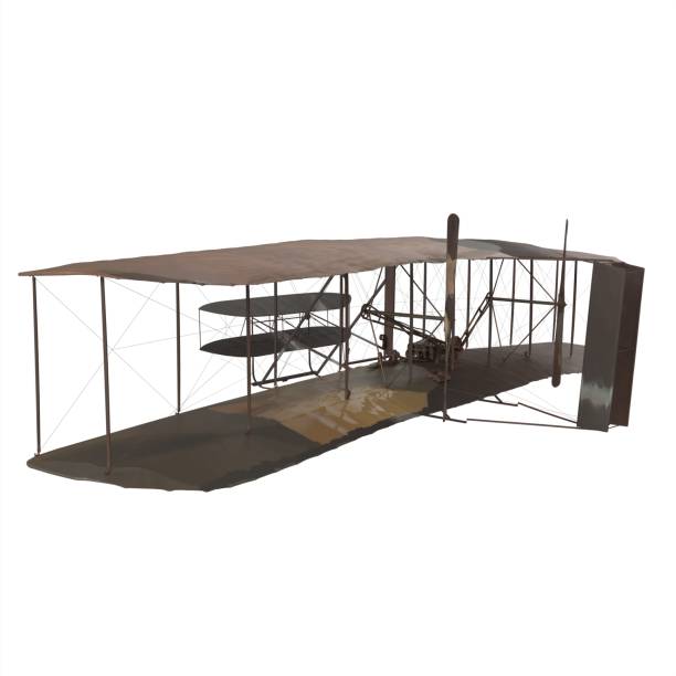 istock Old Airplane isolated on white background 1826939445