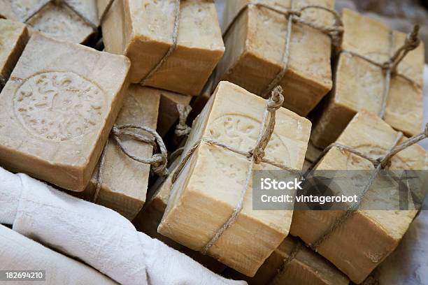 Cubes Of Soap Tied With String Stock Photo - Download Image Now - Market - Retail Space, Bar Of Soap, Basket