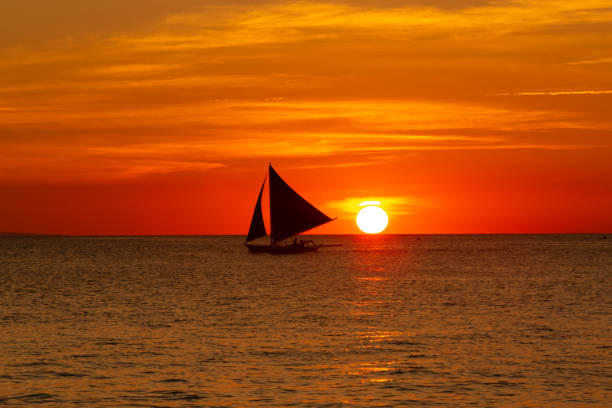 istock Sunset on the beach in Boracay, Philippine 1826942637