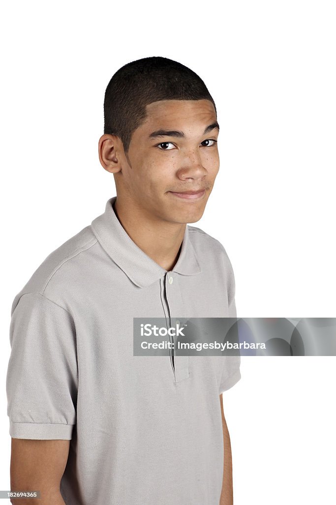 Teen portrait Teenager with a smirk. 16-17 Years Stock Photo