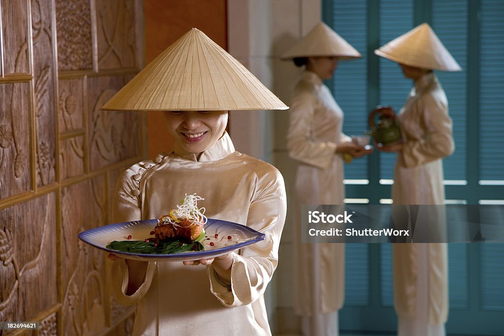 Vietnamita Raparigas - Royalty-free Cozinha vietnamita Foto de stock