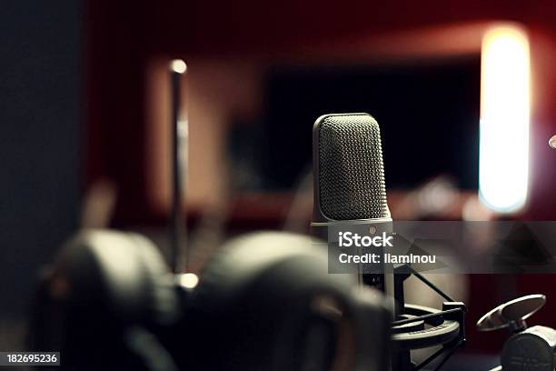 Studio Microphone Stock Photo - Download Image Now - Microphone, Audio Equipment, Noise