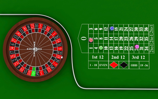 Roulette Wheel in casino. Digitally Generated Image