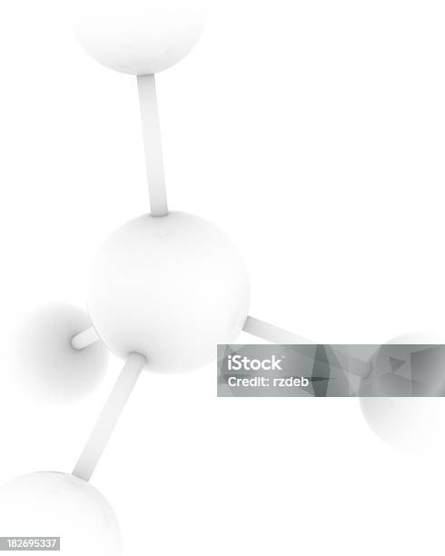 Moléculas Bien Iluminada Foto de stock y más banco de imágenes de Fondo blanco - Fondo blanco, Naturaleza, Química