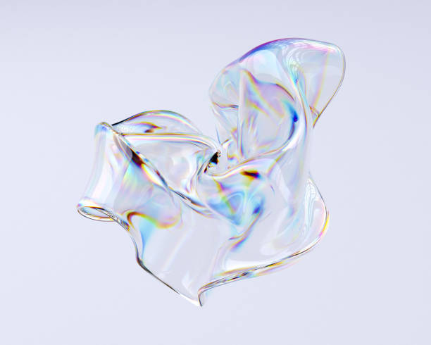 istock Fluid wavy abstract shape, futuristic modern banner design template, liquid glass stylized frame, 3d illustration 1826954962