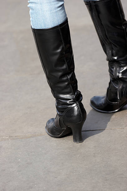 istock Knee length fashion black boots 182695725