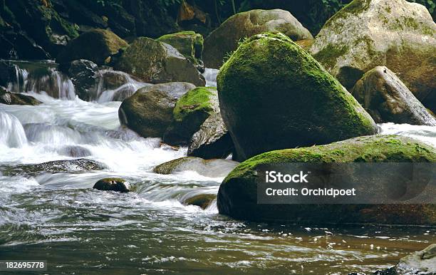 Water Running Through Rocks Stock Photo - Download Image Now - Backgrounds, Baisha, Boulder - Rock