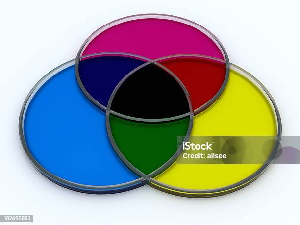 Mix Di Colori Cmyk Ed Rgb - Fotografie stock e altre immagini di Affari - Affari, Astratto, Blu