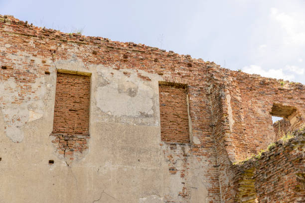 istock damaged red bricks from the wall of an ancient building 1826967447