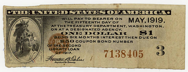istock Rare WWI Era US Bond Coupon 182697177