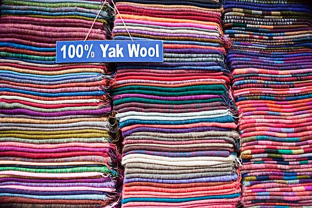 Colorful fabrics for sale, Kathmandu, Nepal.http://bem.2be.pl/IS/nepal_380.jpg
