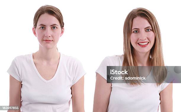 Veränderung Vor Nach Stockfoto und mehr Bilder von Eine Frau allein - Eine Frau allein, Frauen, Variation