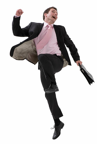 istock Businessman jumps with joy 182697950