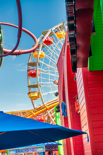 The beautiful Santa Monica Pier on a sunny day