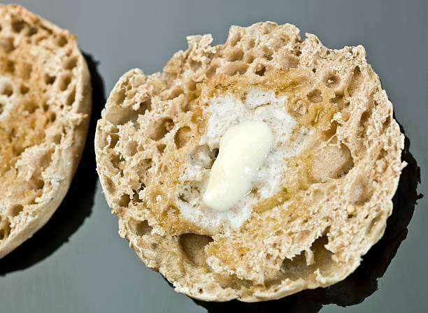 istock Toasted English Muffin with melted butter 182698930