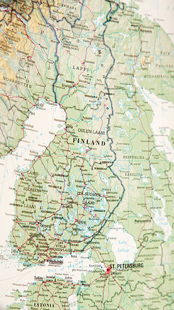 map of finland map of finland map of helsinki finland stock pictures, royalty-free photos & images