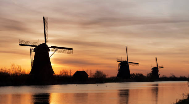 istock Traditional windmills at sunrise, Kinderdijk, The Netherlands 182699458