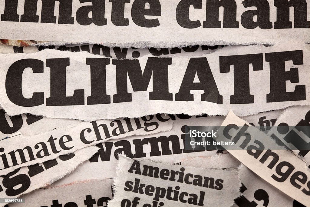 Klima Schlagzeilen - Lizenzfrei Schlagzeile Stock-Foto