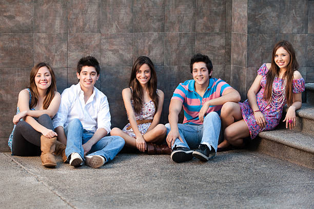 istock Latin group of lovely friends 182700252