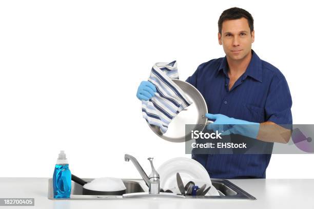 Man 皿洗い白背景 - 食器のストックフォトや画像を多数ご用意 - 食器, 洗う, 白背景