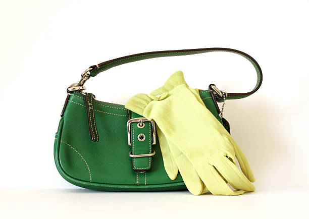 istock Green Purse with Gloves 182700739