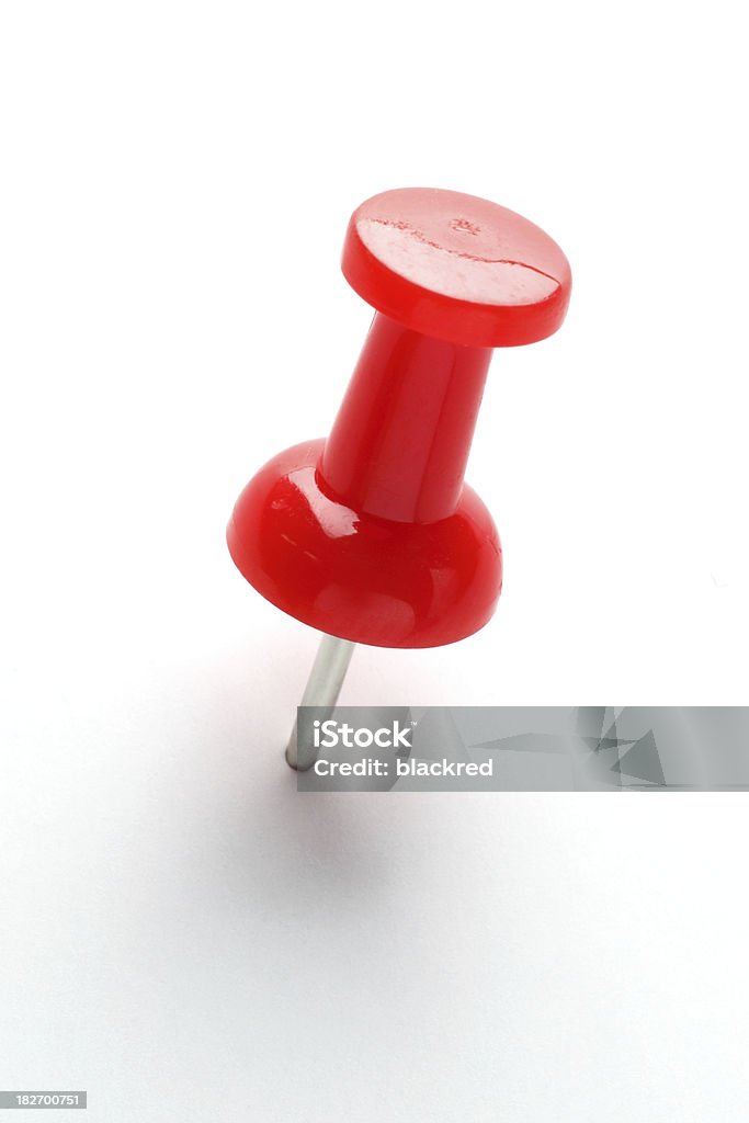 Red Push Pin - Zbiór zdjęć royalty-free (Pinezka)