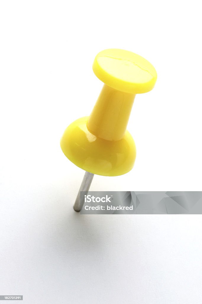 Amarelo Push Pin - Foto de stock de Tachinha royalty-free