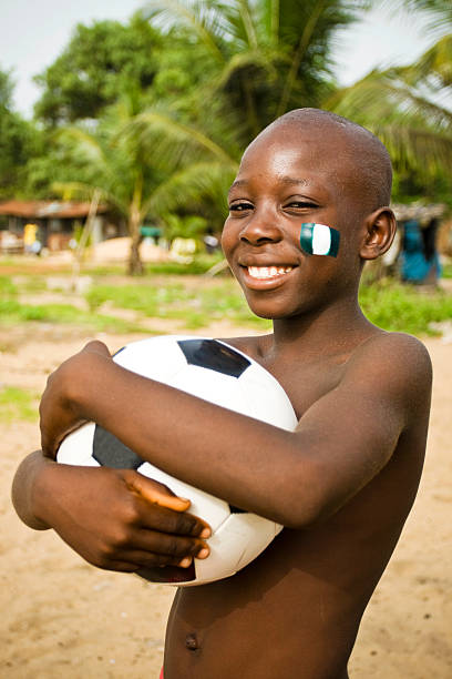 African Boy With Soccer Ball