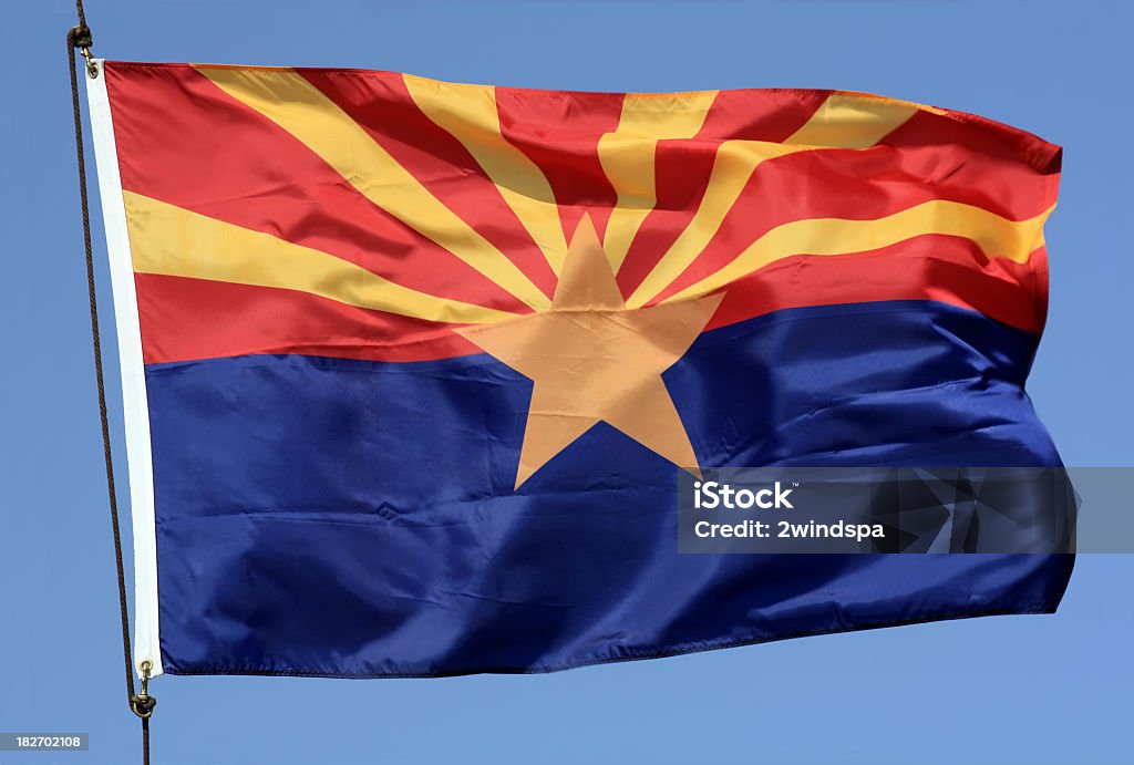 Drapeau de l'État de l'Arizona - Photo de Drapeau de l'État de l'Arizona libre de droits