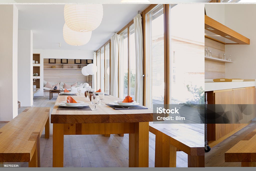 Küche und Esszimmer - Lizenzfrei Sitzbank Stock-Foto